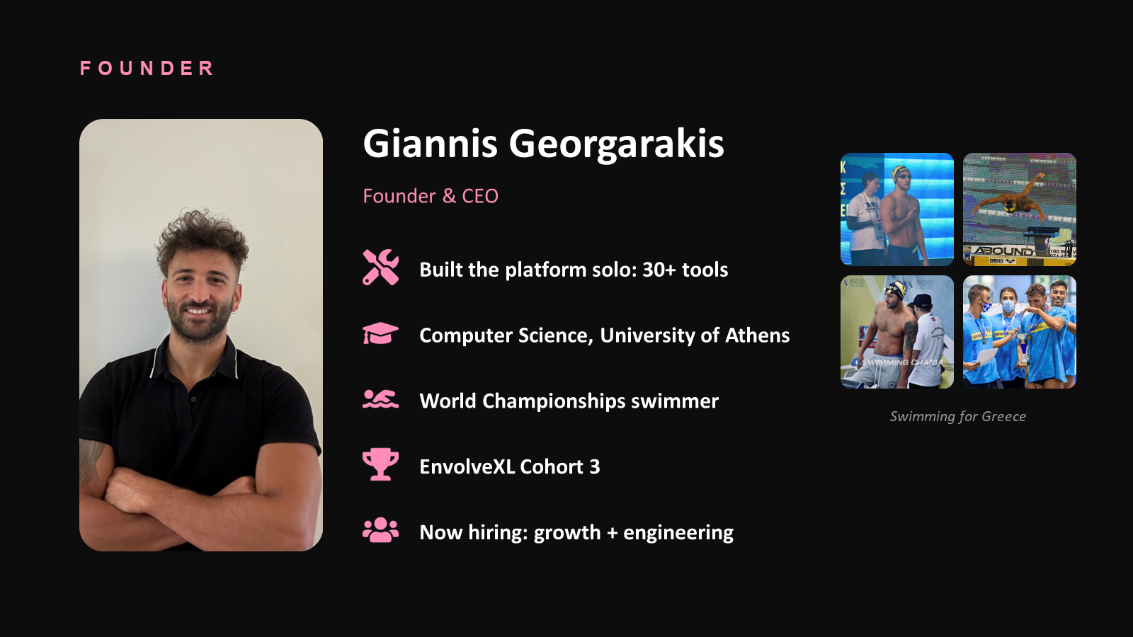 AVRA AI team slide - Giannis Georgarakis